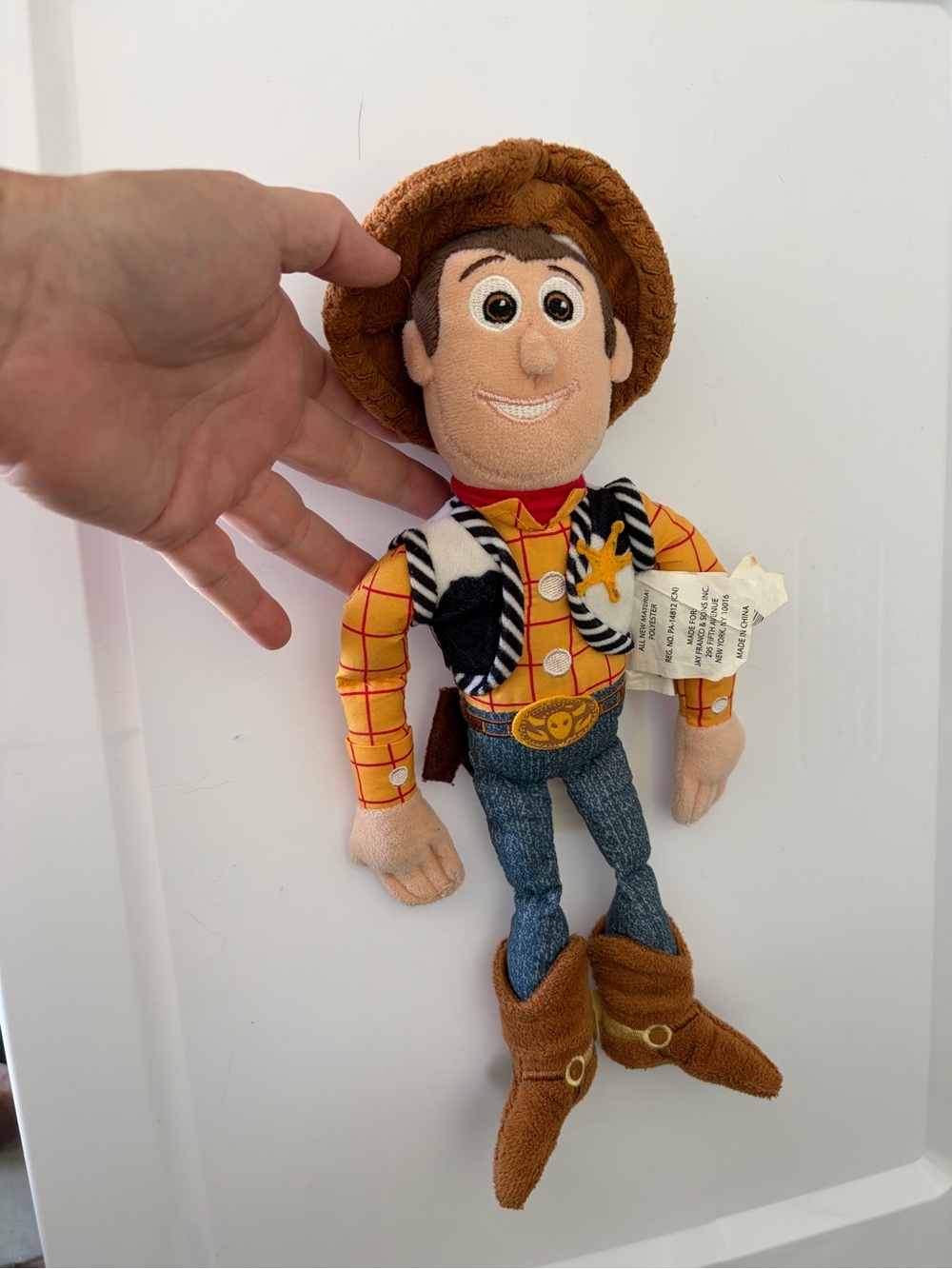 Disney Woody Plush Toy - Brown, Yellow, Black, White, Blue